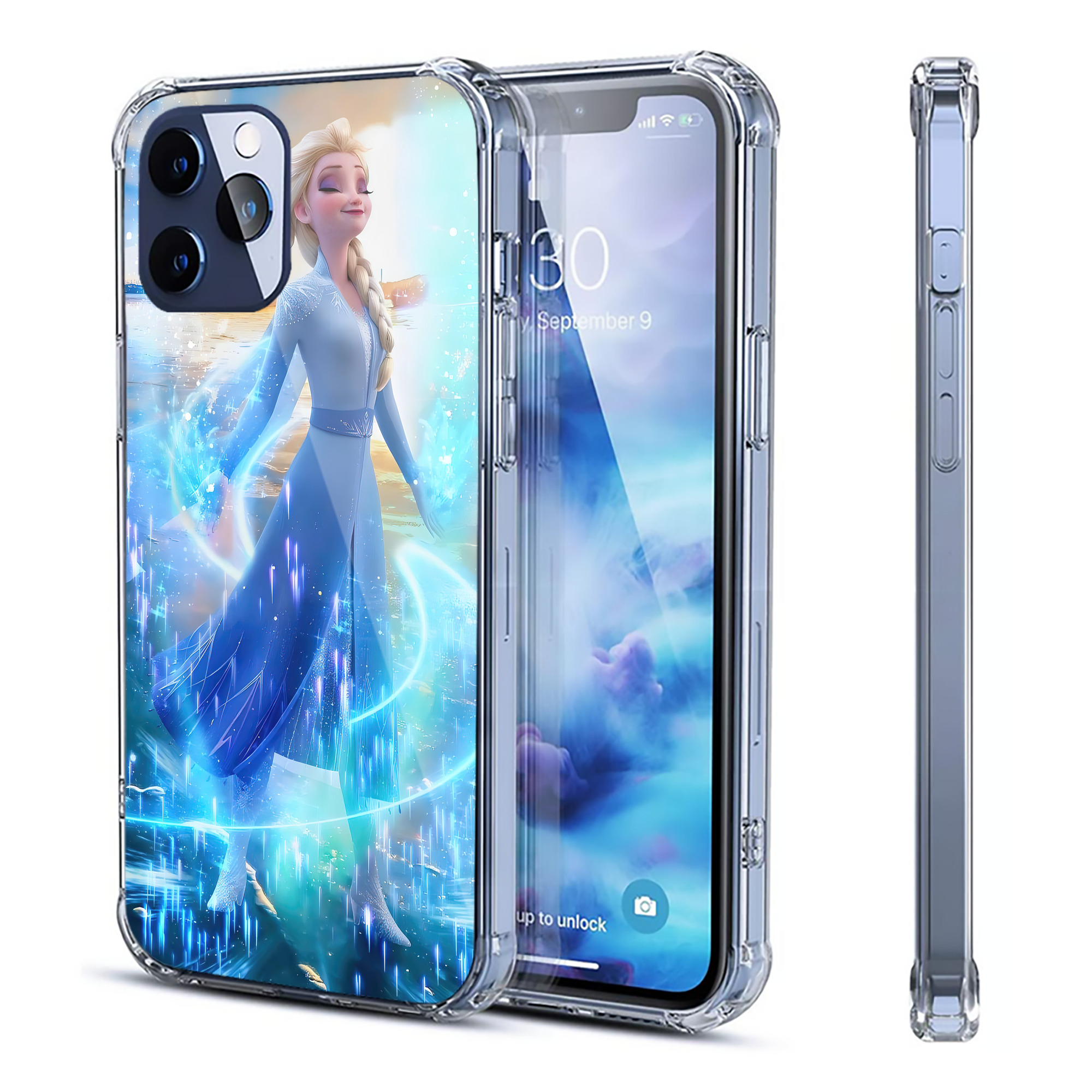 （画像用） アナと雪の女王 アンナ エルサ Frozen Anna Elsa 【iPhone 12シリーズ対応】透明スマホケース（クリアソフトケース）